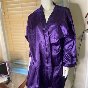 Purple Satin Robe